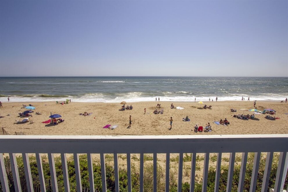 View of the beach at our Oceanfront Montauk Hotel