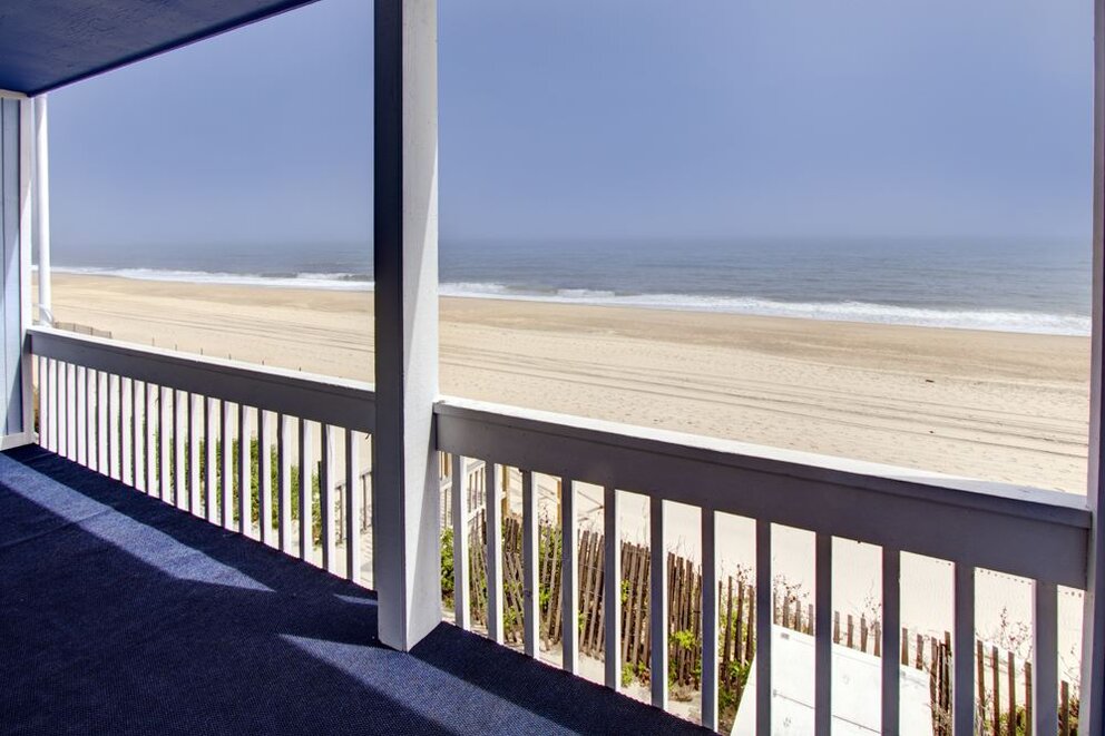 View of the beach at our Oceanfront Montauk Hotel