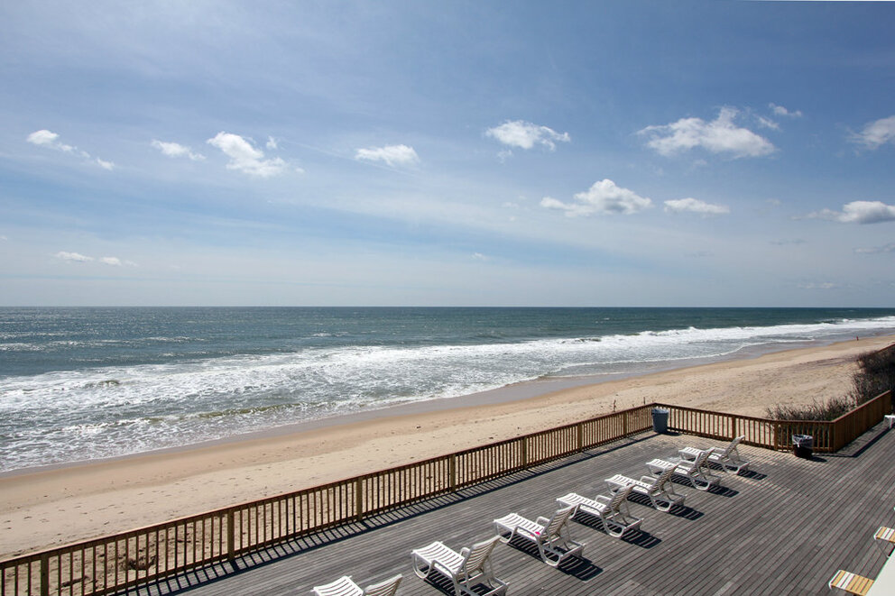 View of the beach at our Oceanfront Montauk Hotel